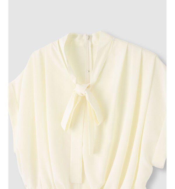 allureville「ボウタイタックフレンチスリーブブラウス」|シャツ・ブラウス|