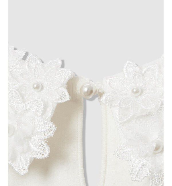 LOULOU WILLOUGHBY「【LOULOU WILLOUGHBY】フラワー衿付プルオーバー」|ニット・セーター|