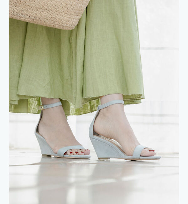 ur's「【星玲奈さんコラボアイテム】ストラップサンダル」|サンダル|グリーン