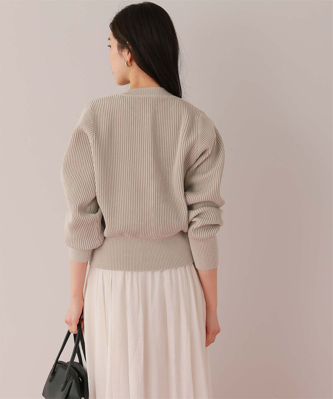 titivate「ミニシルバー釦デザインニットカーディガン」|ニット・セーター|