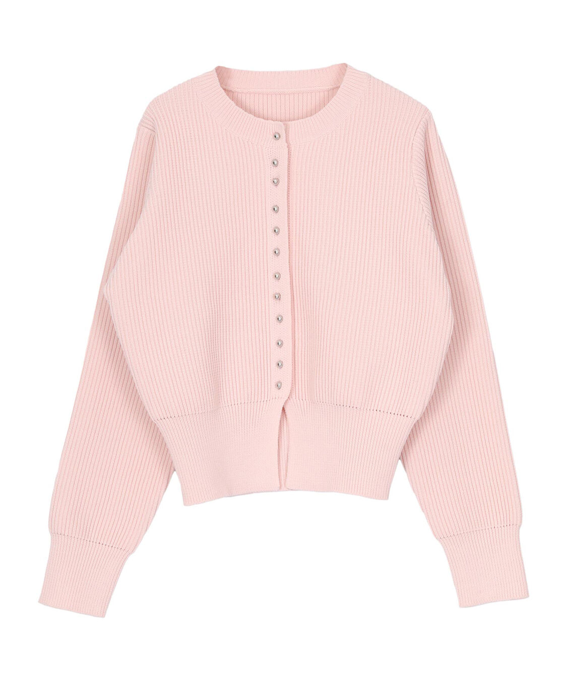 titivate「ミニシルバー釦デザインニットカーディガン」|ニット・セーター|