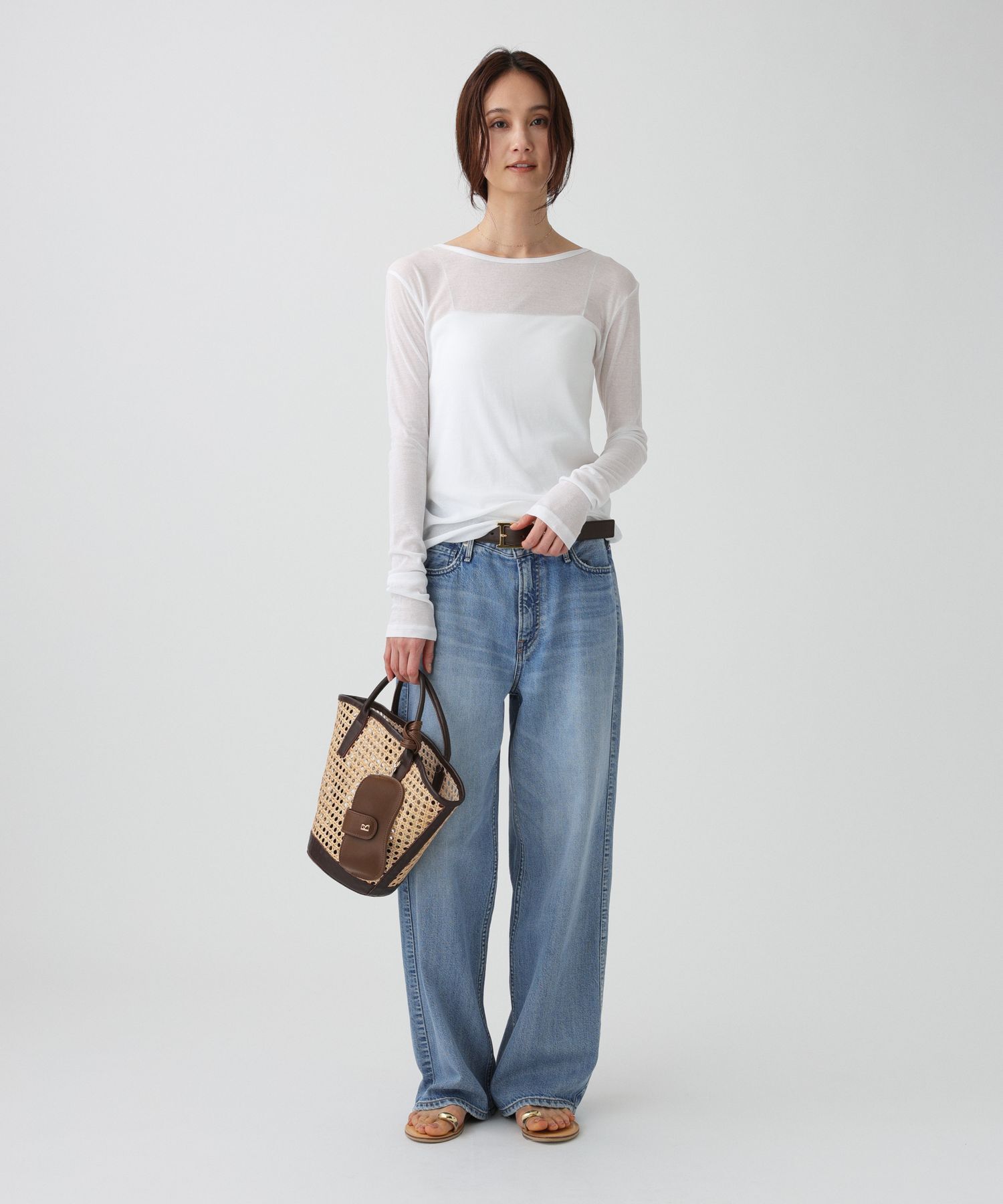 BABYLONE「シアーフライスクルーネックプルオーバー/マシンウォッシャブル」|Tシャツ・カットソー|