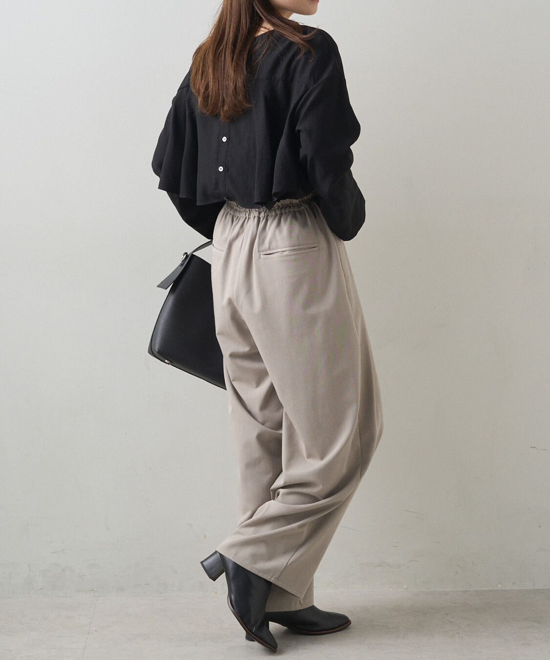  「【新色追加】ツータックウエストゴムストレッチパンツ」|その他|