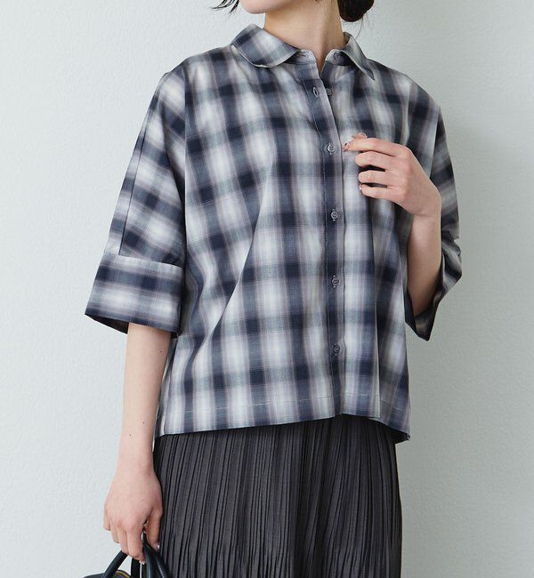  「ロールアップチェックシャツ」|シャツ・ブラウス|