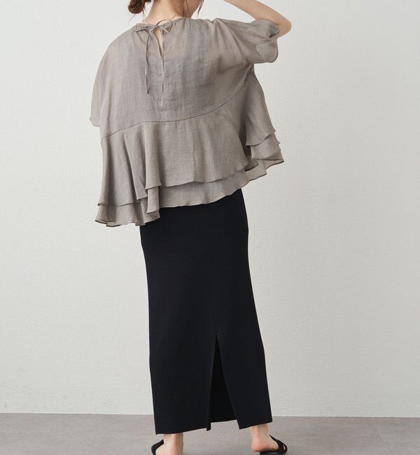  「【＠sein___000企画/リバイバル/新色】ラミー2枚重ねペプラムブラウス」|プルオーバー|