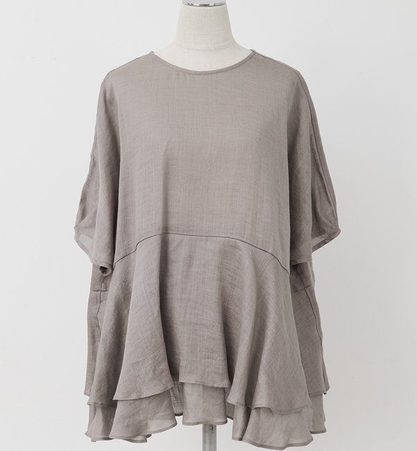  「【＠sein___000企画/リバイバル/新色】ラミー2枚重ねペプラムブラウス」|プルオーバー|