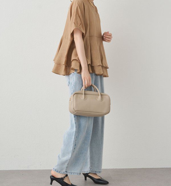  「【＠sein___000企画/リバイバル/新色】ラミー2枚重ねペプラムブラウス」|プルオーバー|