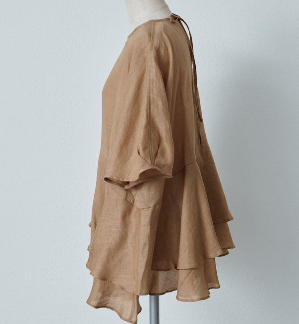  「【＠sein___000企画/リバイバル/新色】ラミー2枚重ねペプラムブラウス」|プルオーバー|