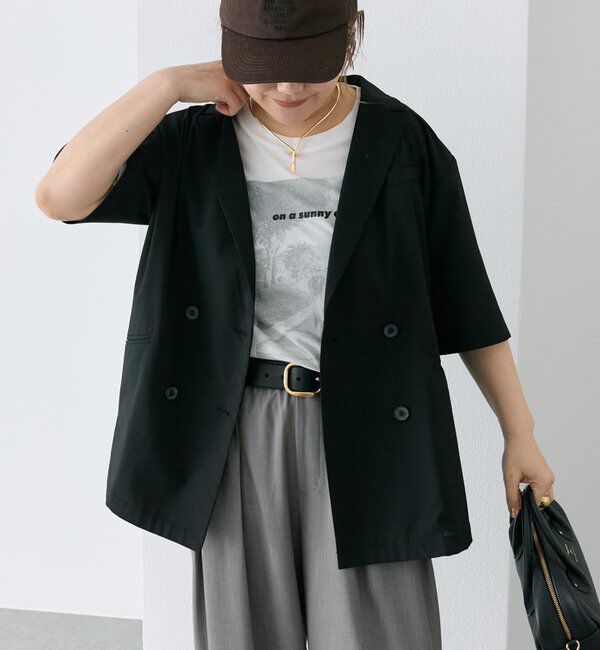 「【＠noricorico102】ハーフスリーブダブルデザインテーラードジャケット」|テーラードジャケット|