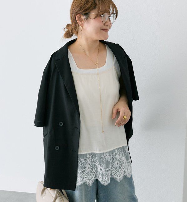  「【＠noricorico102】ハーフスリーブダブルデザインテーラードジャケット」|テーラードジャケット|