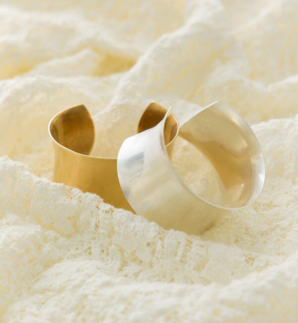  「【＠sein___000企画】カービーワイドバングル」|ブレスレット・バングル|シルバー