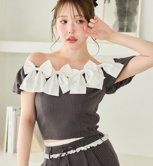  「【Black Ribbon Collection】メニーリボンブラウス」|シャツ・ブラウス|