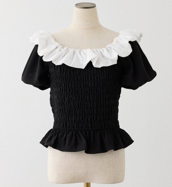  「2WAYシャーリングブラウス」|シャツ・ブラウス|ブラック