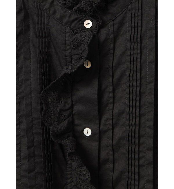 MidiUmi「MidiUmi ピンタックレースシャツ」|シャツ・ブラウス|