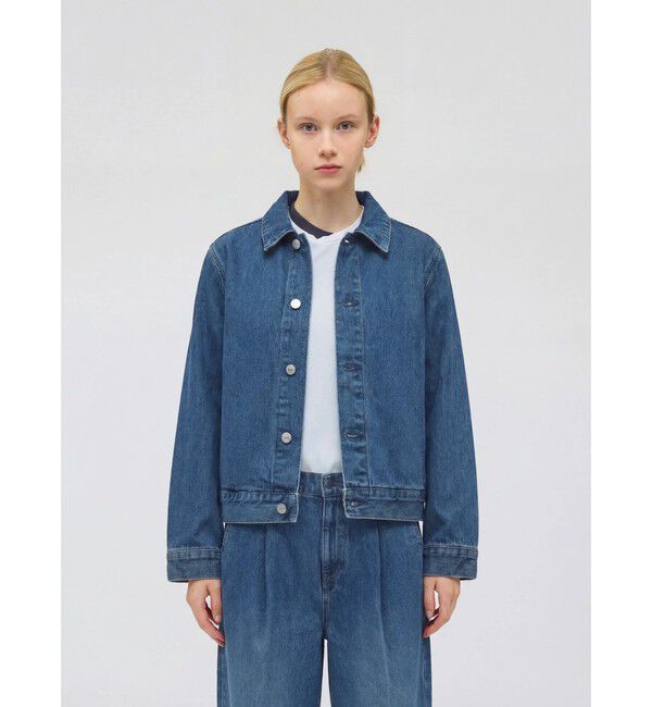 mizuiro ind「mizuiro ind コンパクトデニムジャケット(ダメージ)」|デニムジャケット|