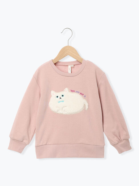 Samansa Mos2 Lagom「もふもふネコトレーナー」|Tシャツ・カットソー|ピンク