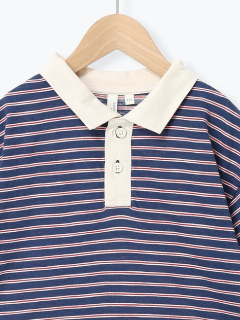 Samansa Mos2 Lagom「マルチボーダーポロシャツ」|Tシャツ・カットソー|