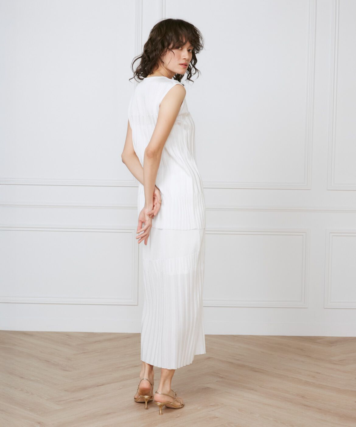 INED「シャイニーヤーンスカート《la veille by SUPERIOR CLOSET》」|タイト|