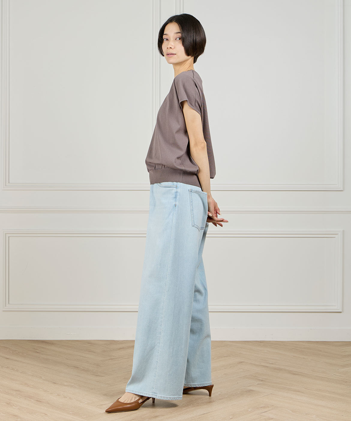 INED「フレンチスリーブニット」|ニット・セーター|