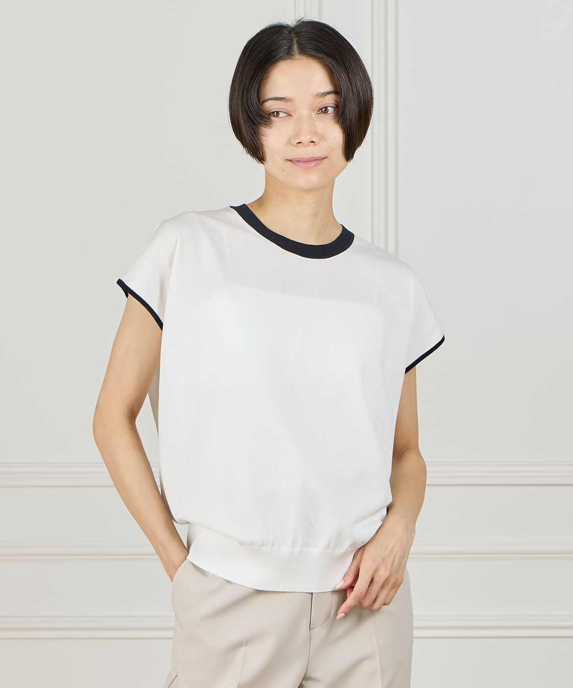 INED「フレンチスリーブニット」|ニット・セーター|