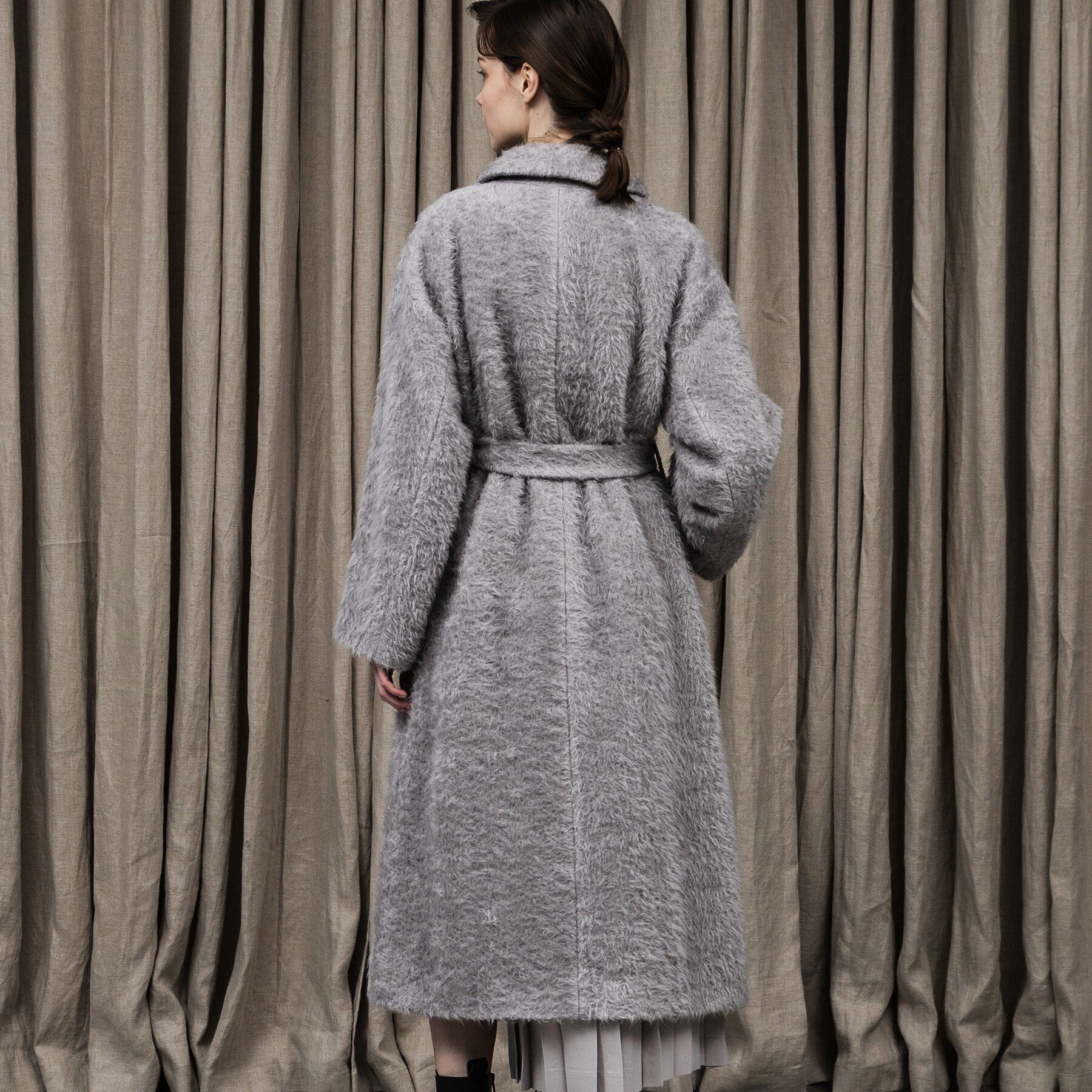 UNTITLED「スーリーアルパカコート」|ステンカラーコート|