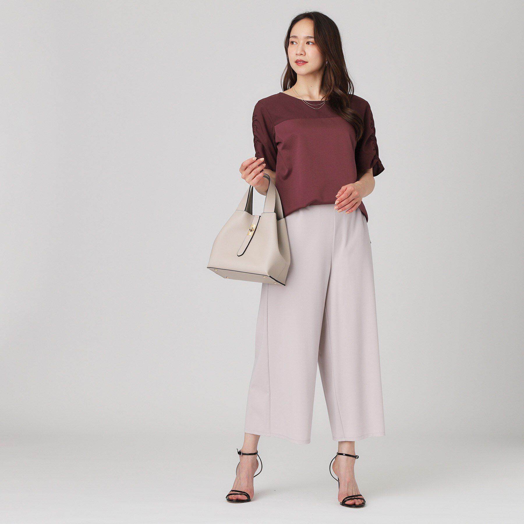 COUP DE CHANCE「【手洗い可／日本製】異素材組合せのジャージトップス」|Tシャツ・カットソー|