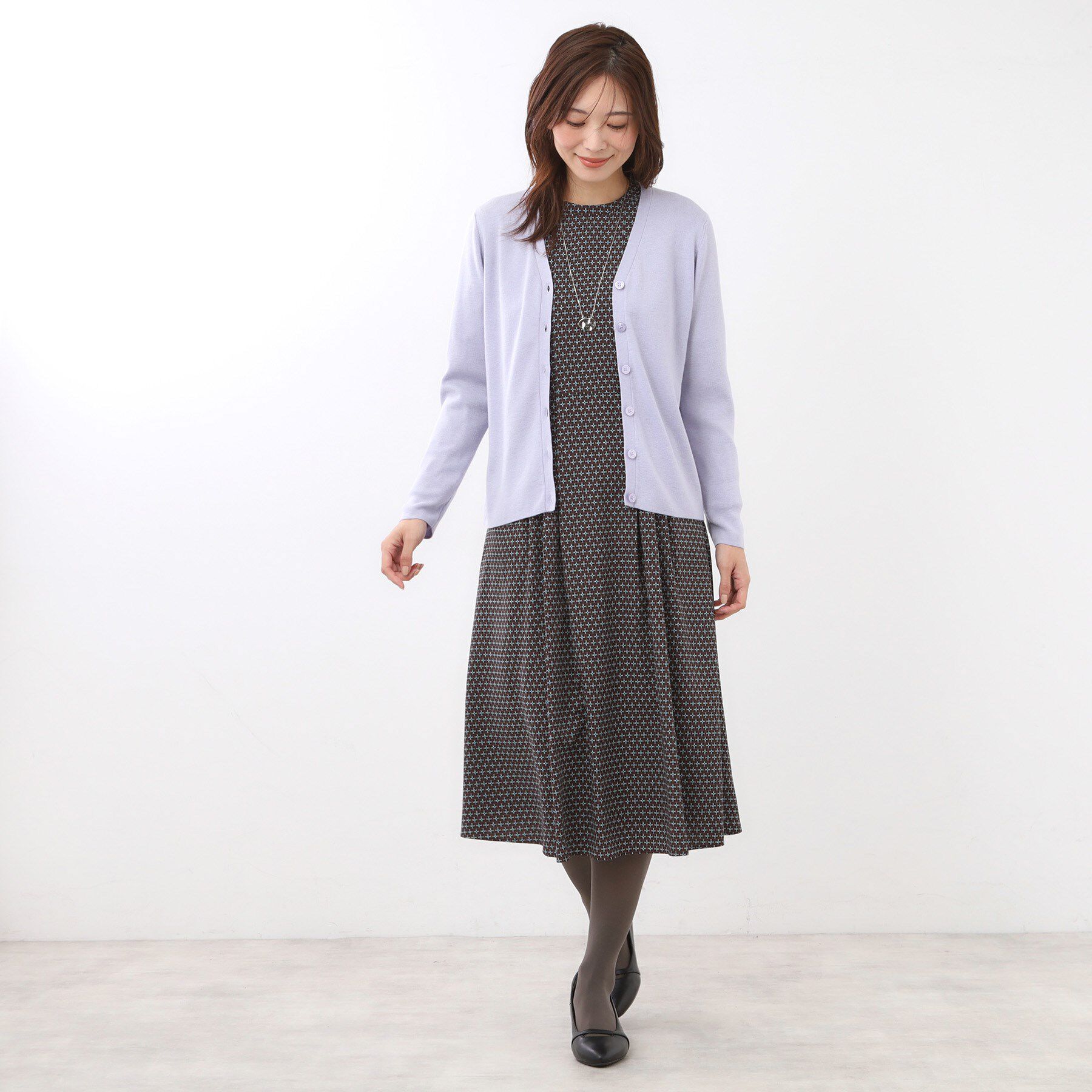 Reflect「【選べる5色／アンサンブル可】Vネックカーディガン」|カーディガン|