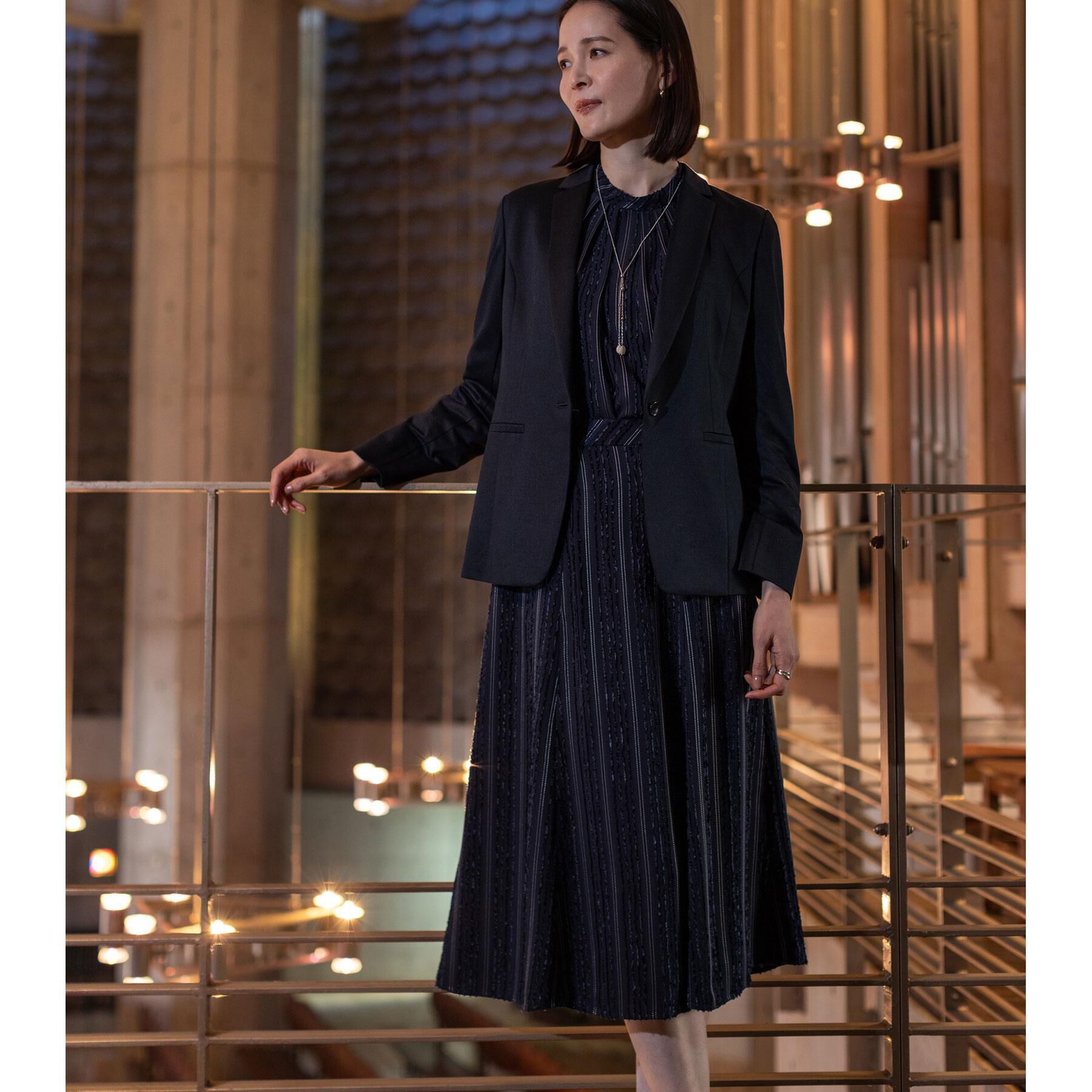 Reflect「【セットアップ可】ストライプ柄ジャカードスカート」|スカート|