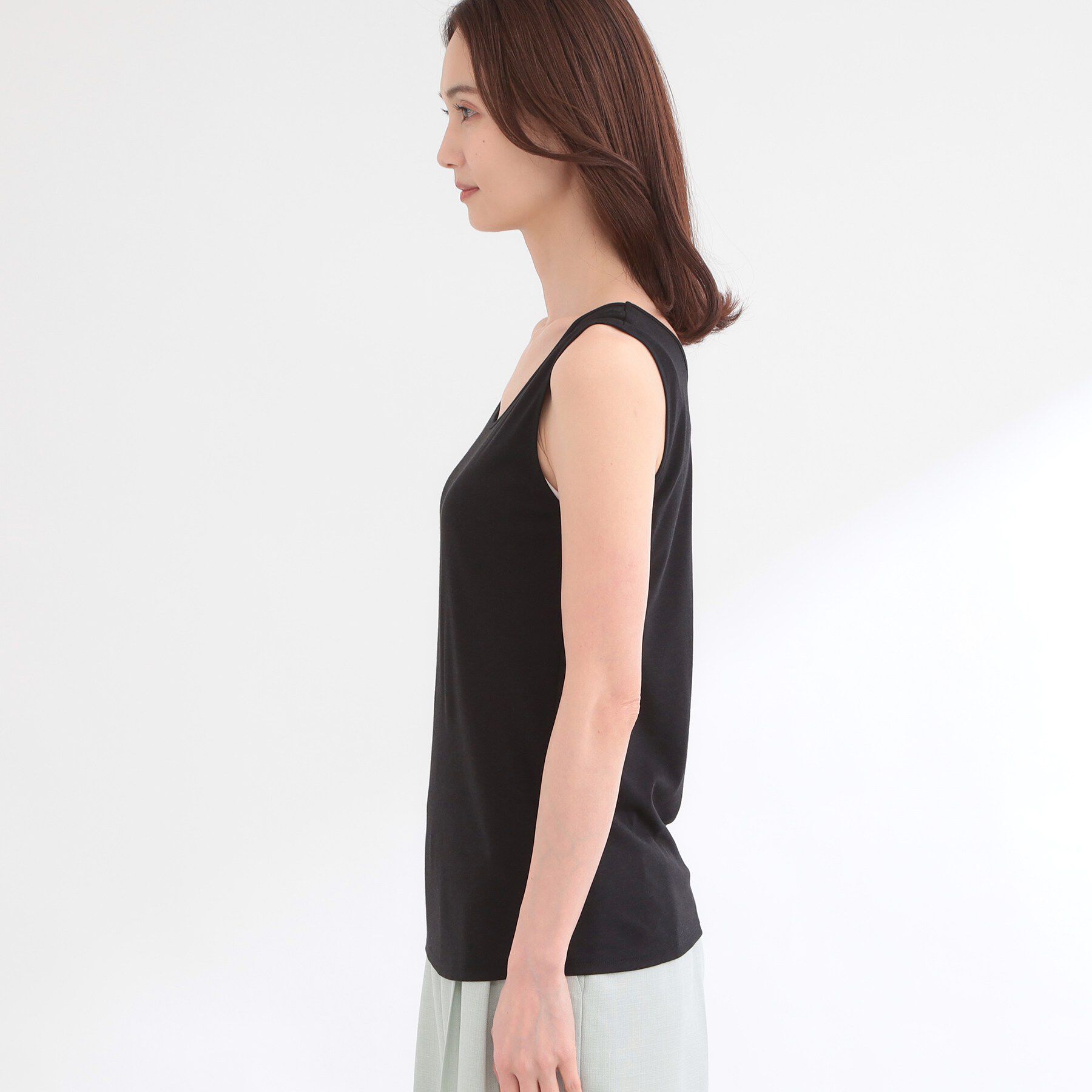 Reflect「ラウンドネックカットソータンクトップ」|キャミソール|