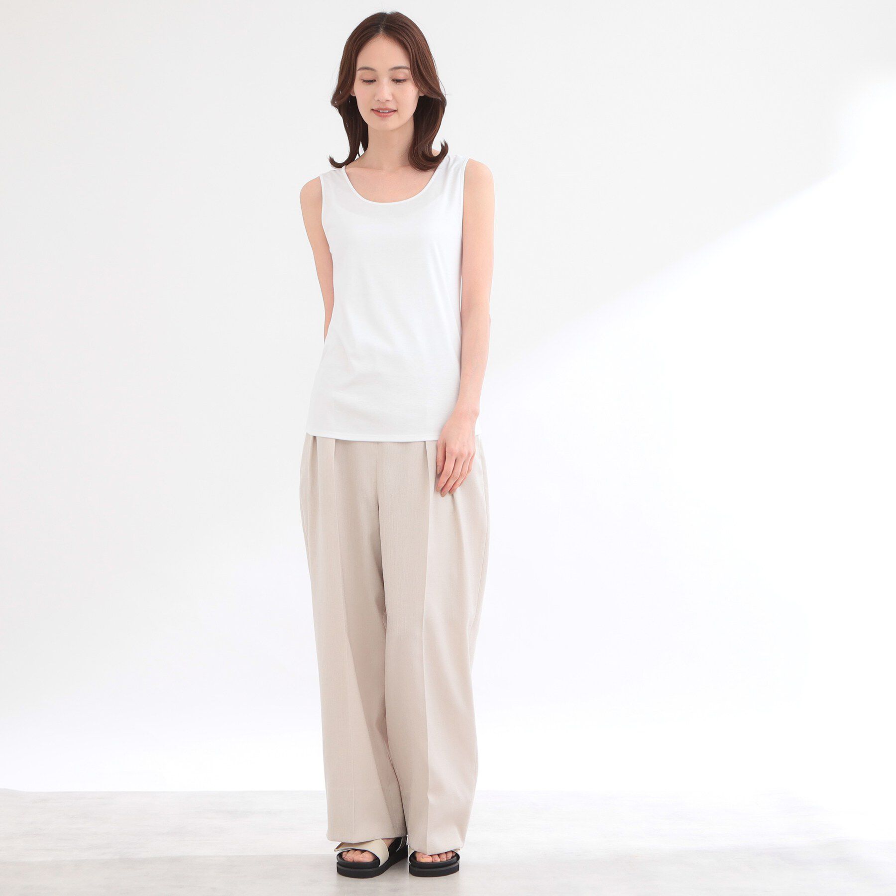 Reflect「ラウンドネックカットソータンクトップ」|キャミソール|