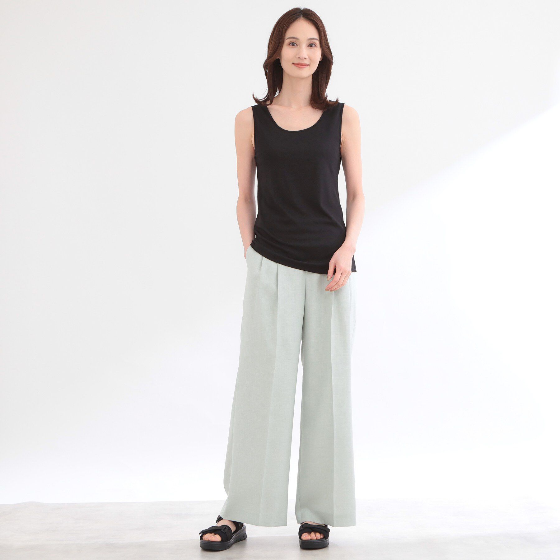 Reflect「ラウンドネックカットソータンクトップ」|キャミソール|