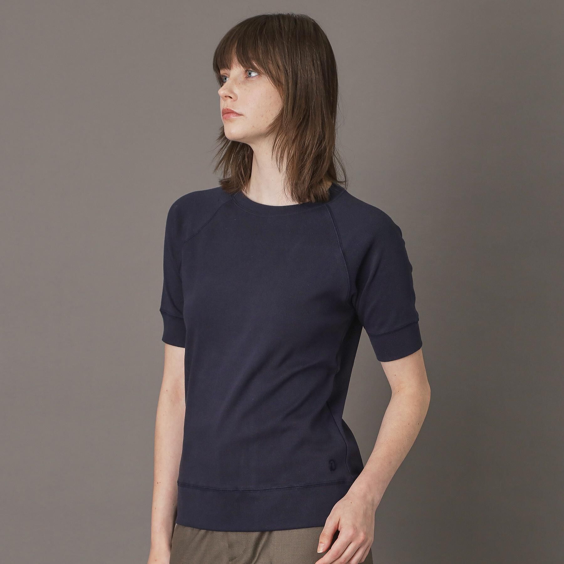 DRESSTERIOR「ラグランハーフスリーブプルオーバー」|Tシャツ・カットソー|ネイビー(093)