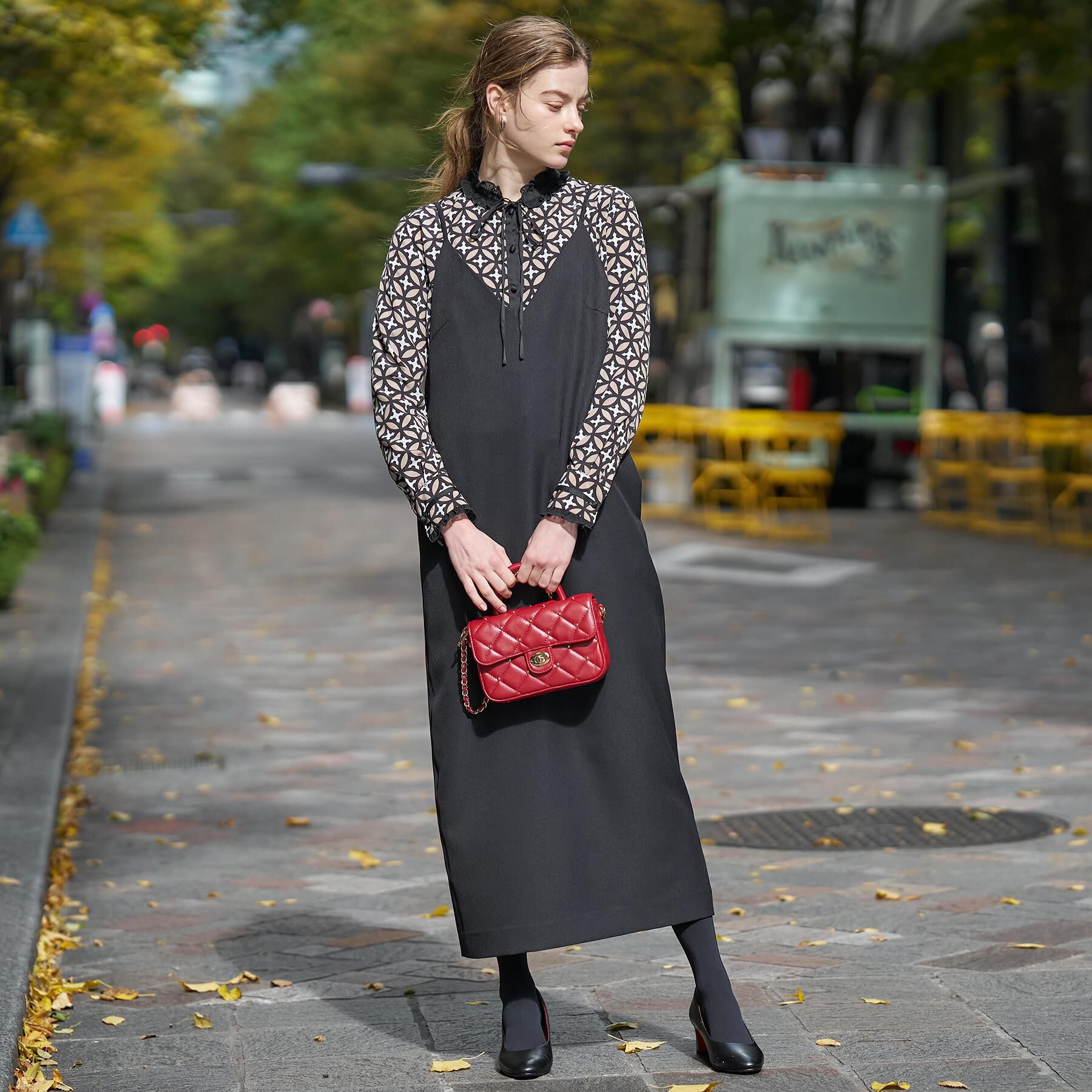 DRESSTERIOR「【美人百花/モデル美香着用】コンフォートアイラインキャミワンピース」|ワンピース|