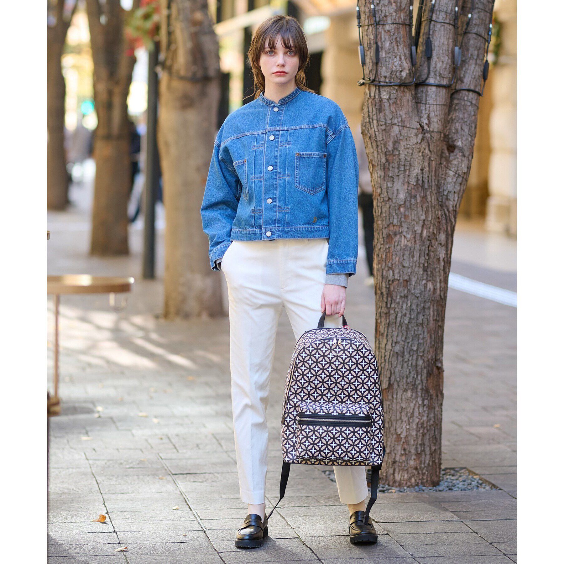 DRESSTERIOR「ヴィンテージバンドカラーGジャン」|デニムジャケット|