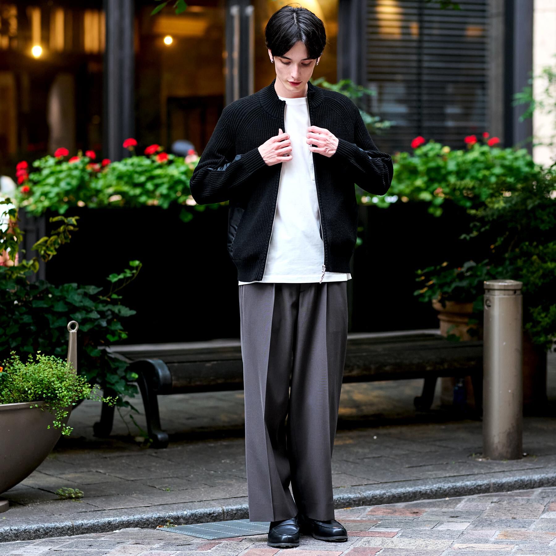 DRESSTERIOR「ミリタリーニットジャケット」|カーディガン|