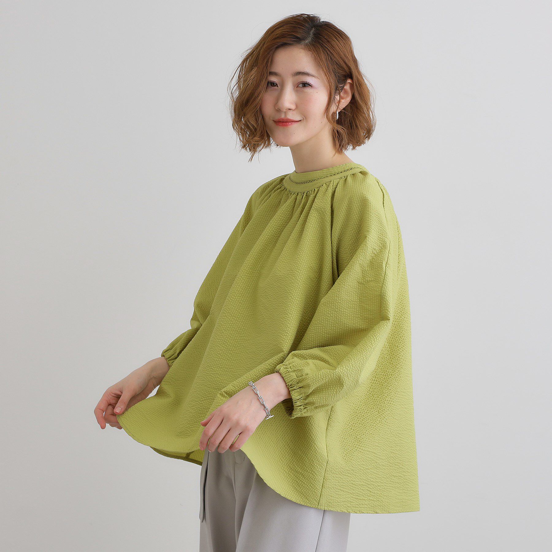 grove「2WAYサッカースモックブラウス」|シャツ・ブラウス|