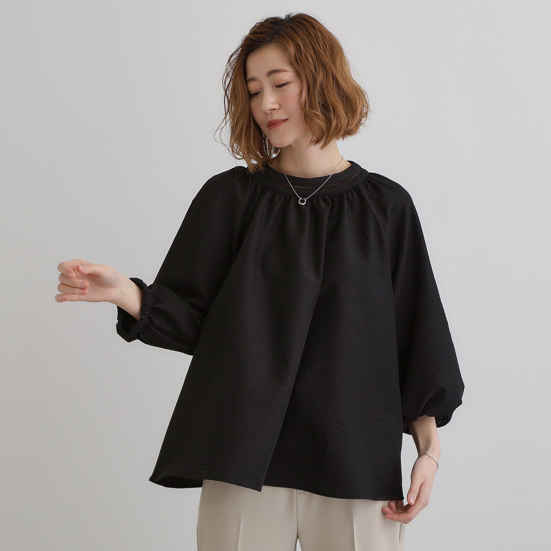 grove「2WAYサッカースモックブラウス」|シャツ・ブラウス|