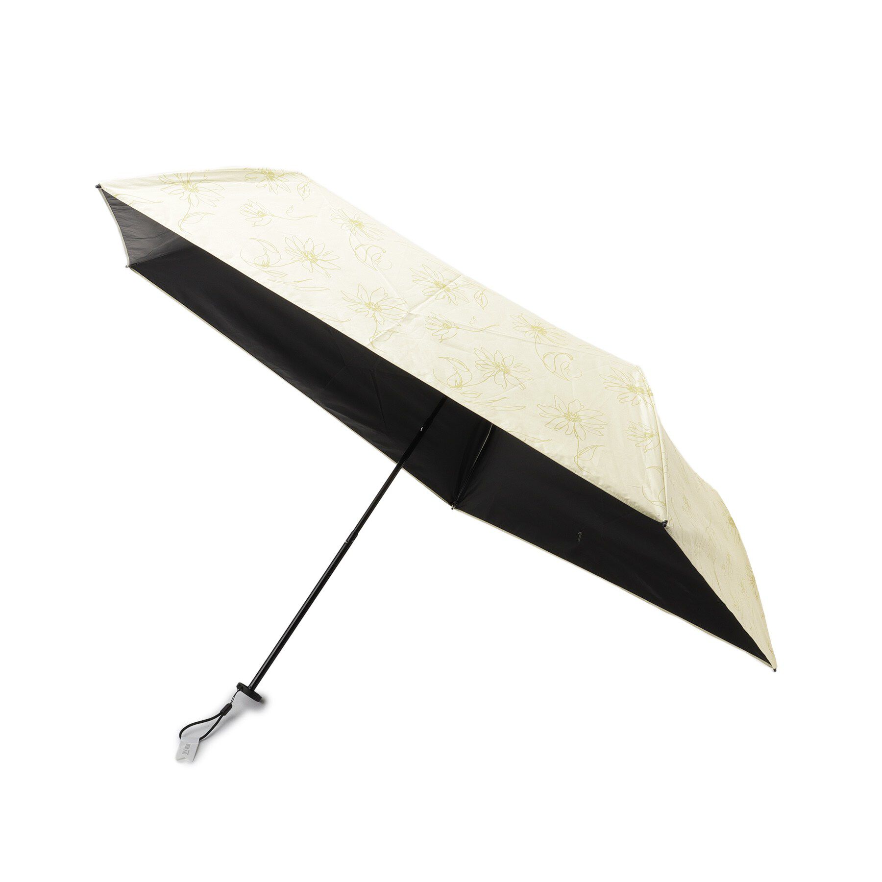 grove「【晴雨兼用】PUスーパーライト ／ ラインフラワー ミニ」|傘|イエロー(032)