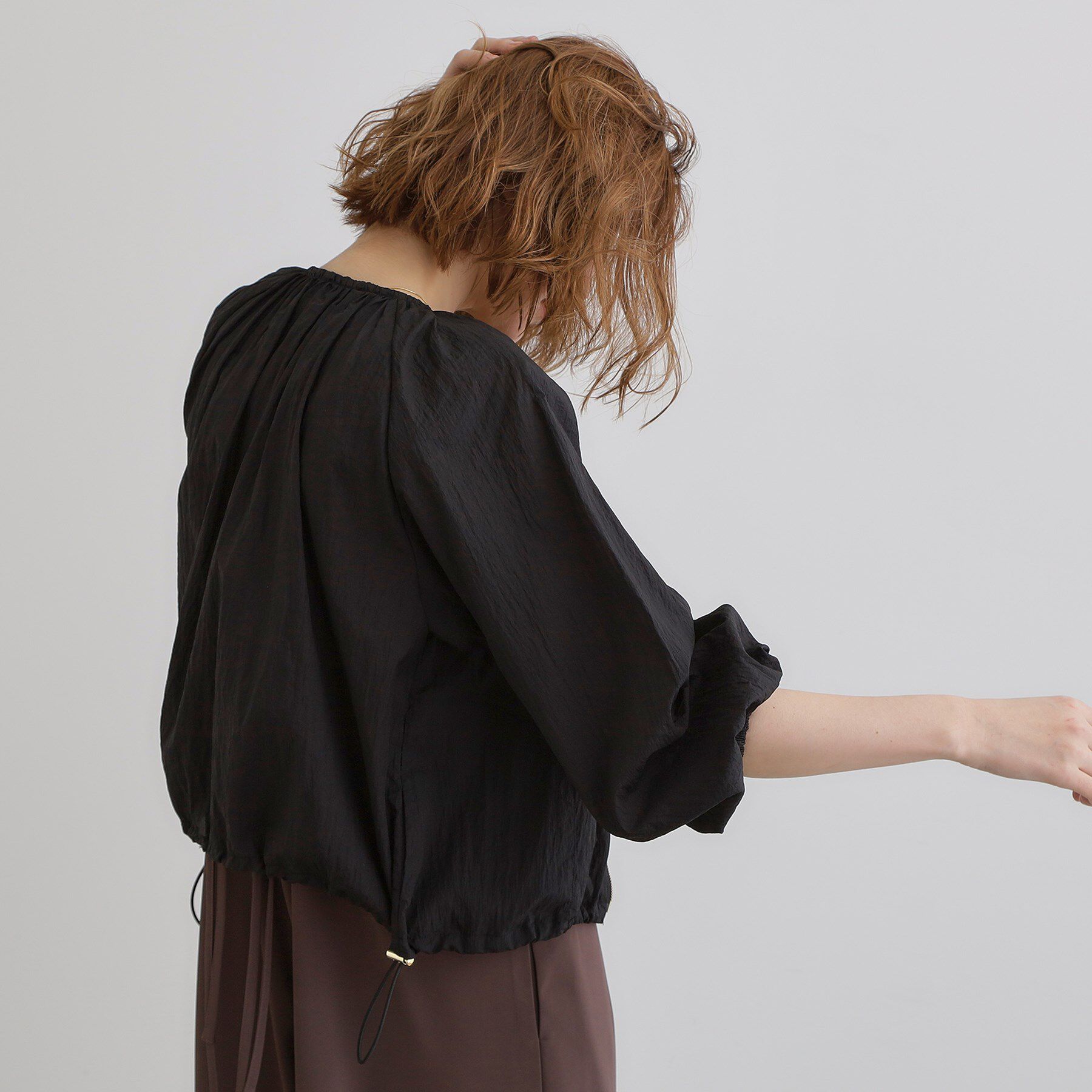 grove「【洗える】シアーナイロンギャザーブルゾン」|ブルゾン・スタジャン|