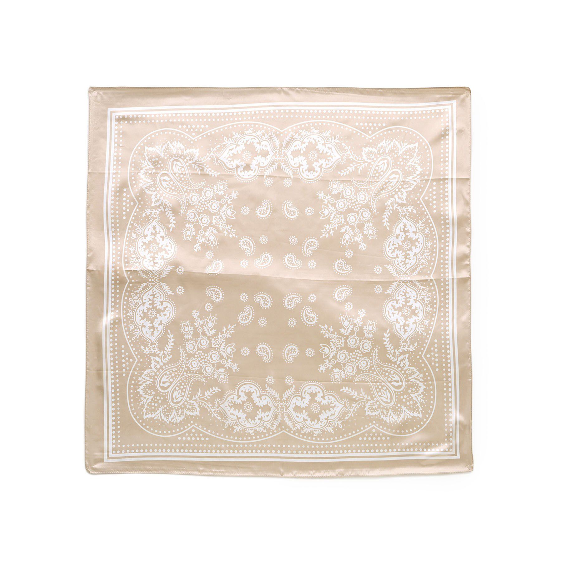 grove「大判プリントスカーフ」|バンダナ・スカーフ|ライトベージュ(05