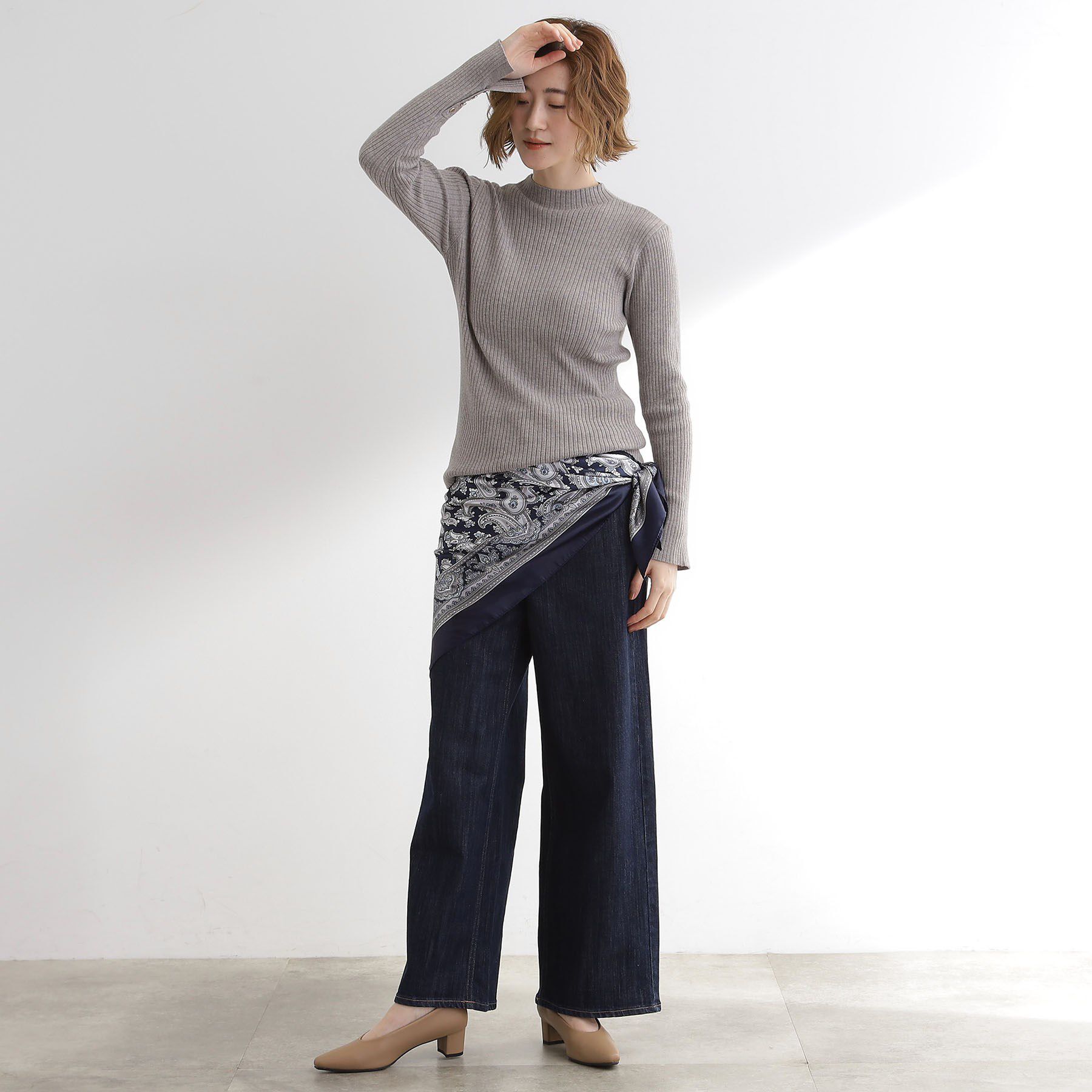 grove「大判プリントスカーフ」|バンダナ・スカーフ|