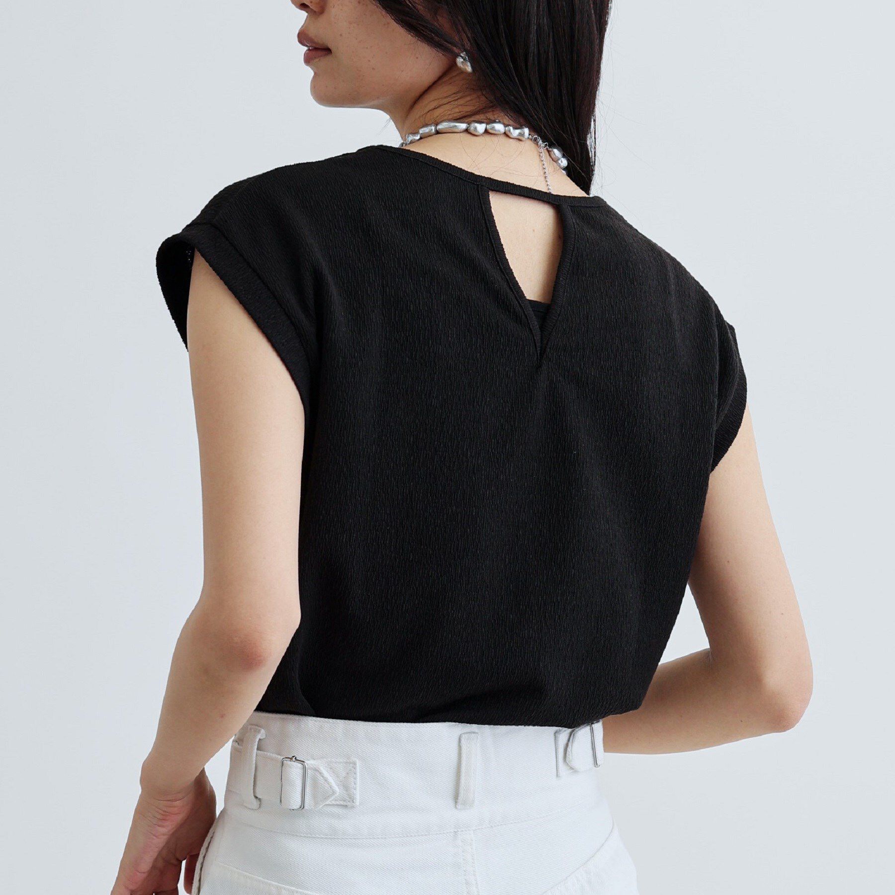 GALLEST「【再入荷】バックシャンノースリTシャツ」|Tシャツ・カットソー|ブラック(019)