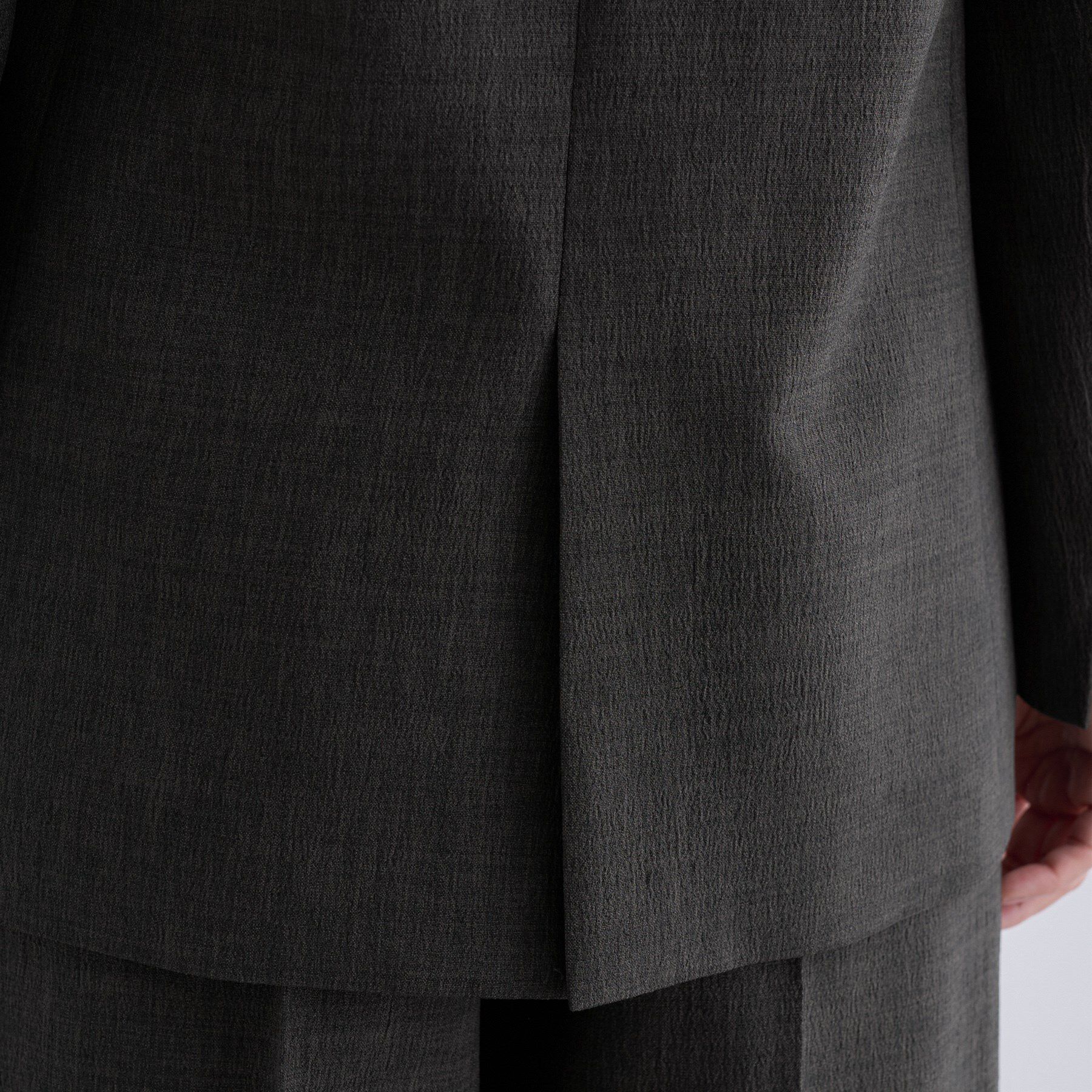 INDIVI「【洗える／セットアップ可能】凹凸ストレッチ素材ダブルジャケット」|テーラードジャケット|