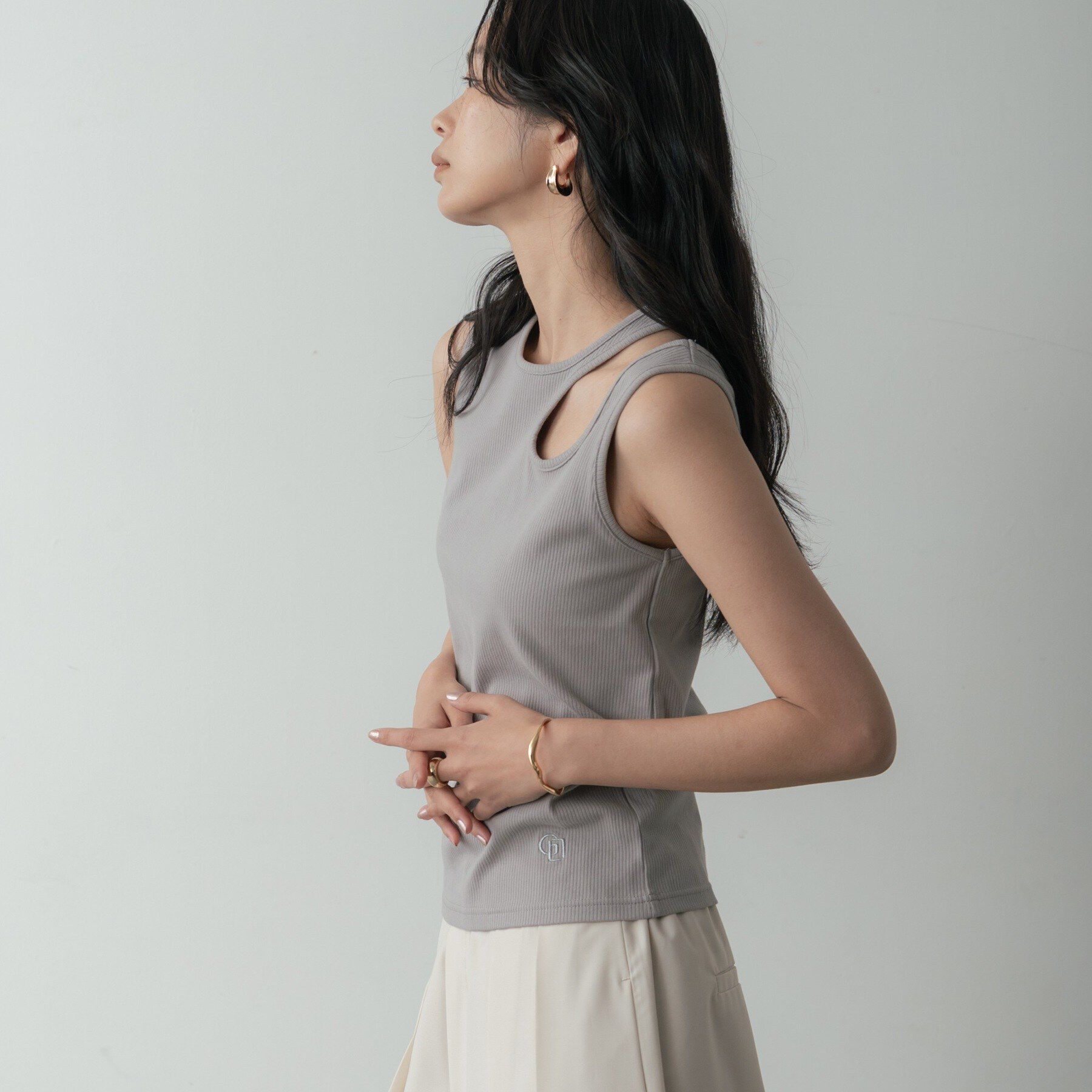 GALLEST「アシメリブタンクトップ」|キャミソール|