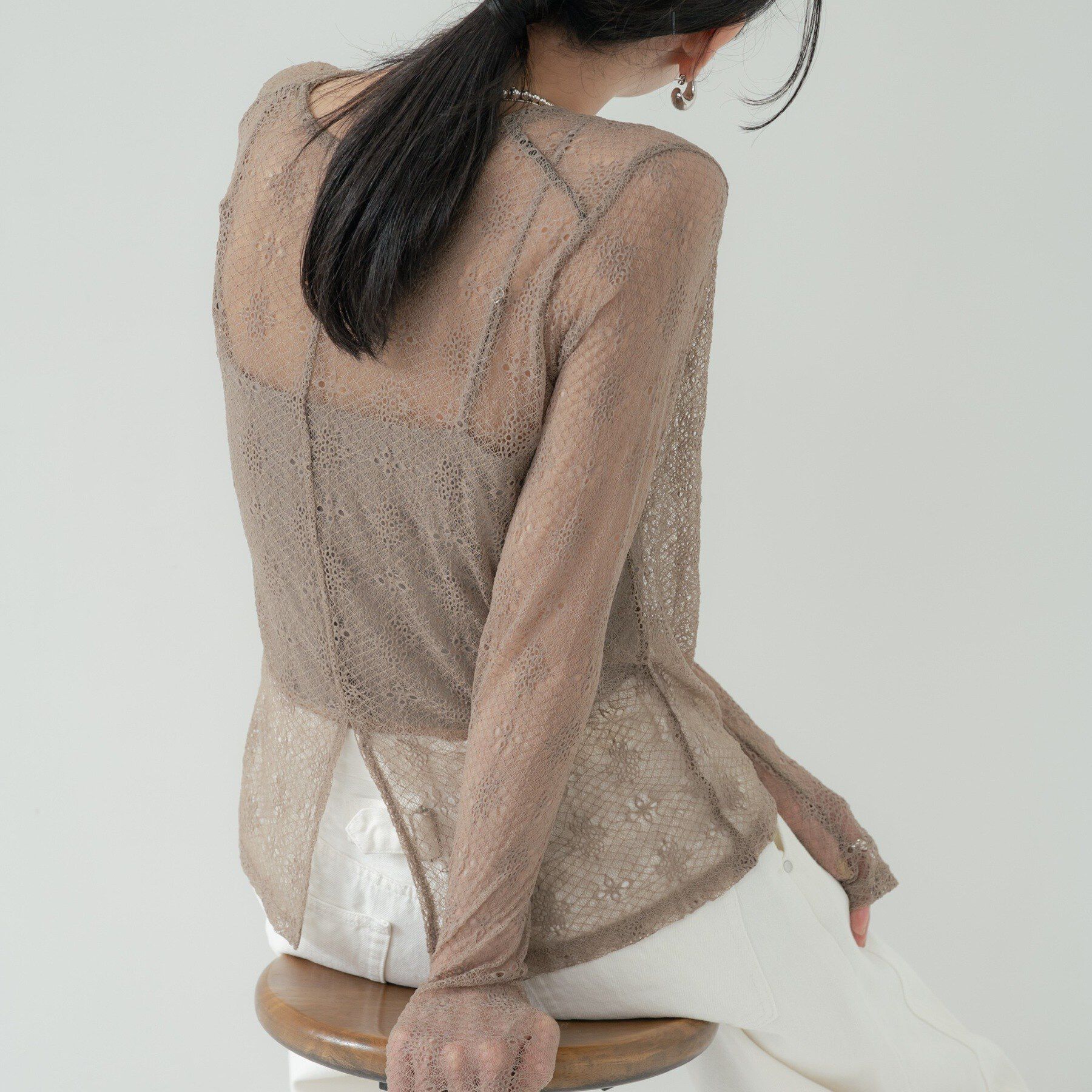 GALLEST「【2WAY】スリットレースプルオーバー」|Tシャツ・カットソー|