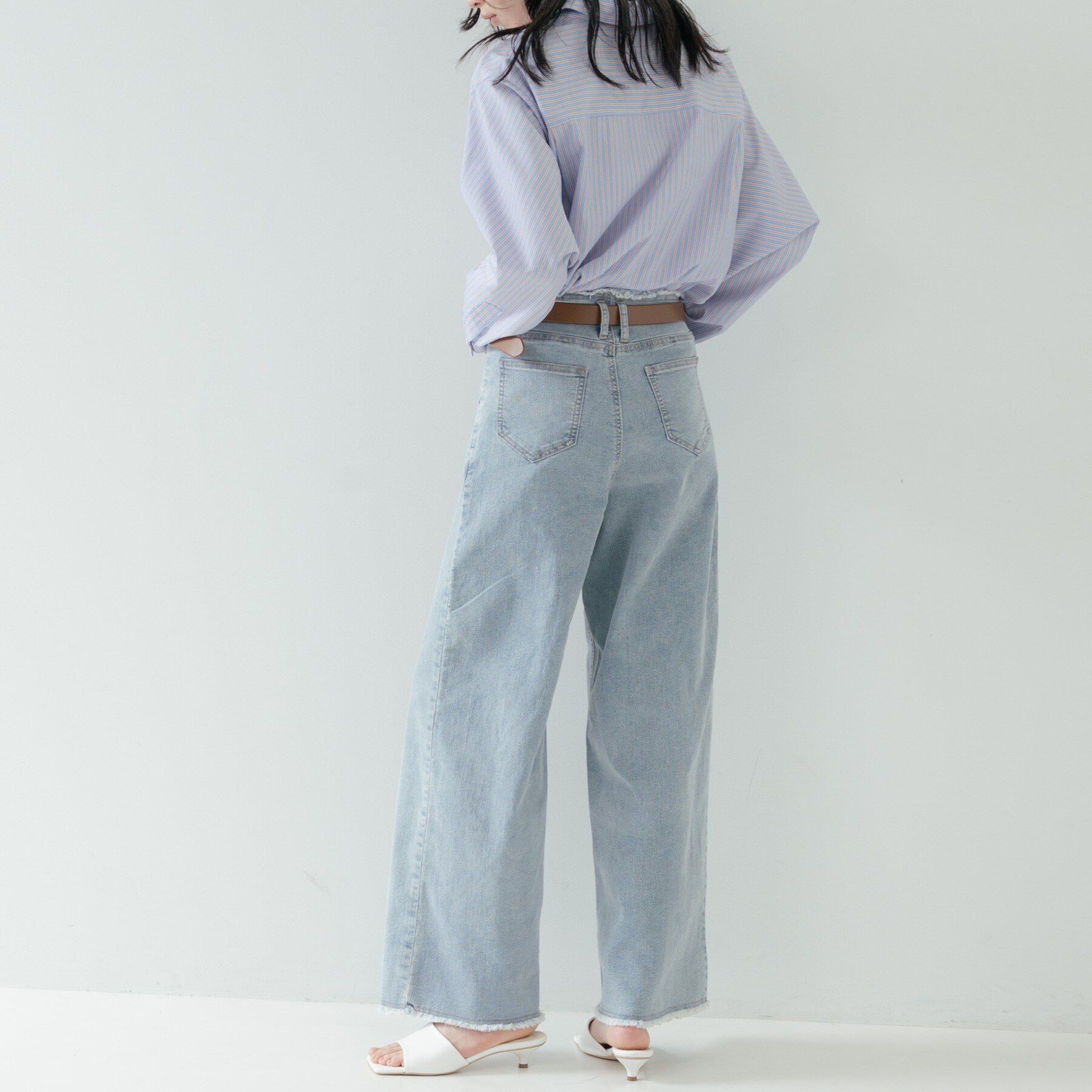 GALLEST「ハイウエストカットオフデニム」|デニム|