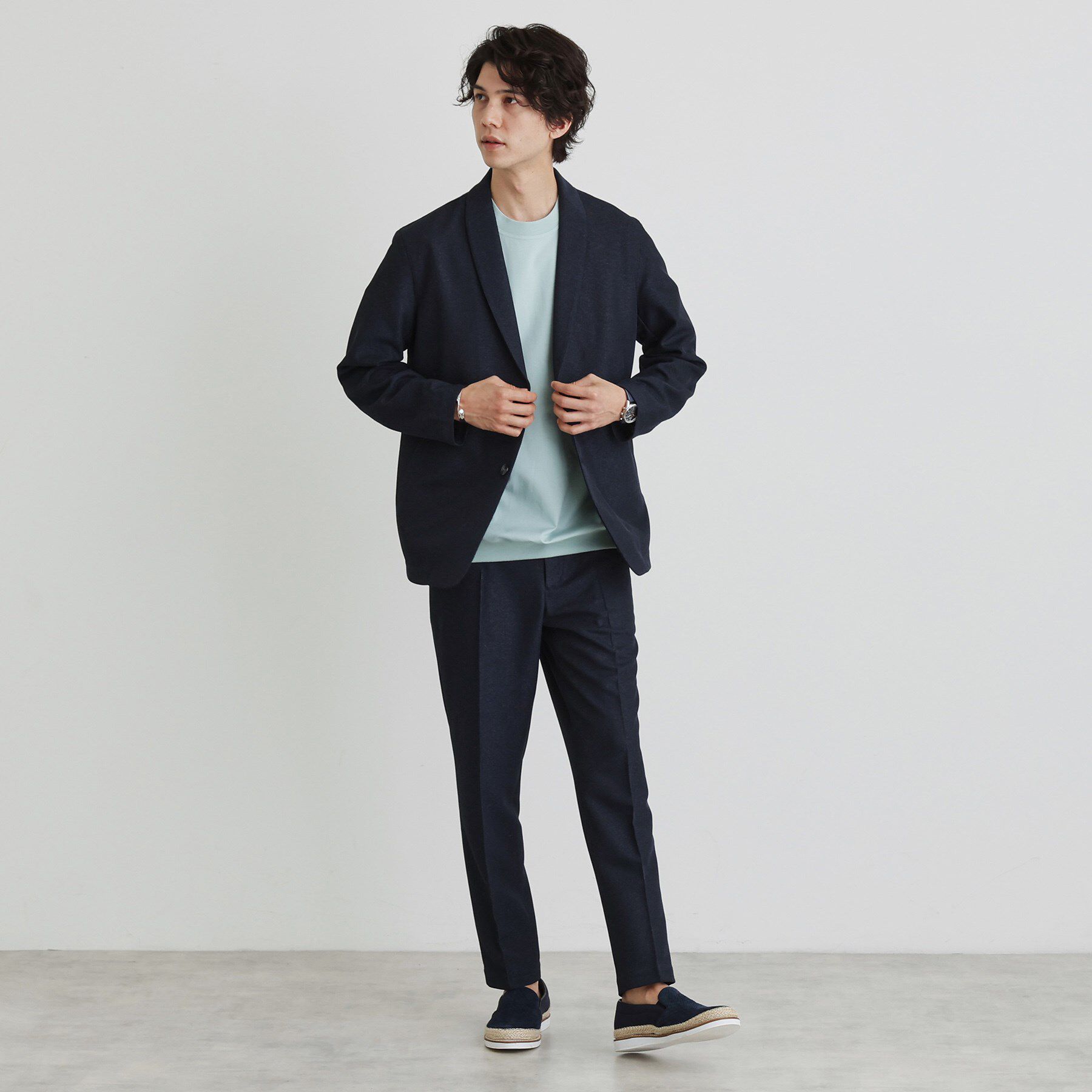 TAKEO KIKUCHI「【尾州織】後染め ドビーメッシュ イージーパンツ」|その他|