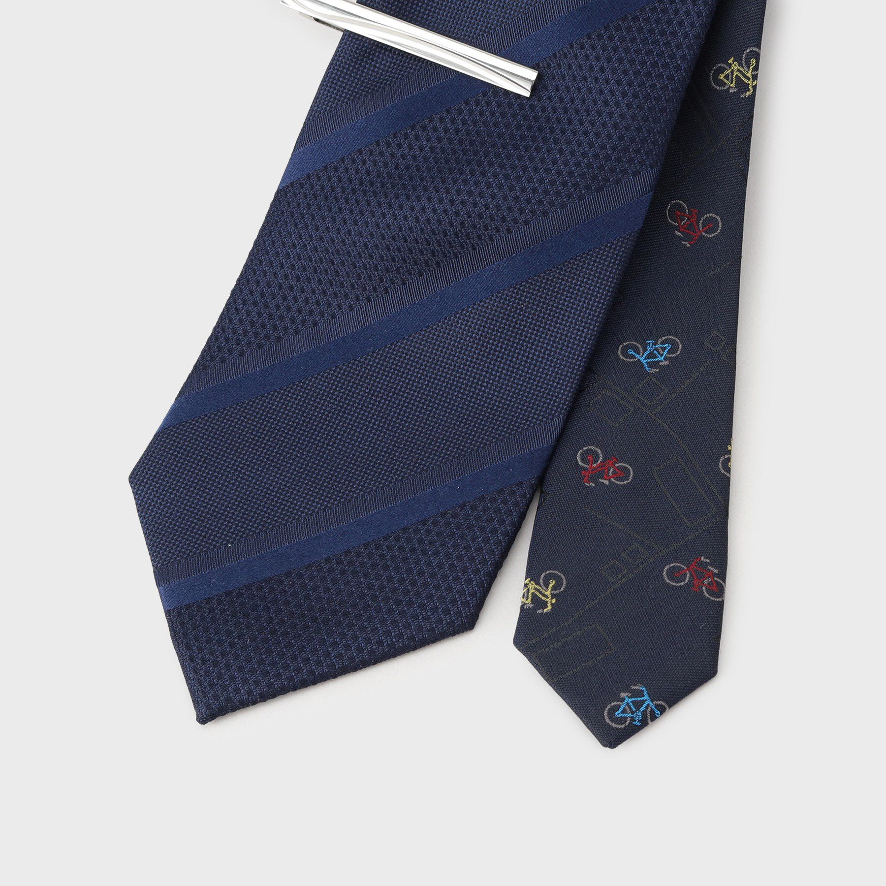 TAKEO KIKUCHI「【BOXセット】クラシックシャドーストライプ ネクタイ＆タイバー」|ネクタイ・蝶ネクタイ|