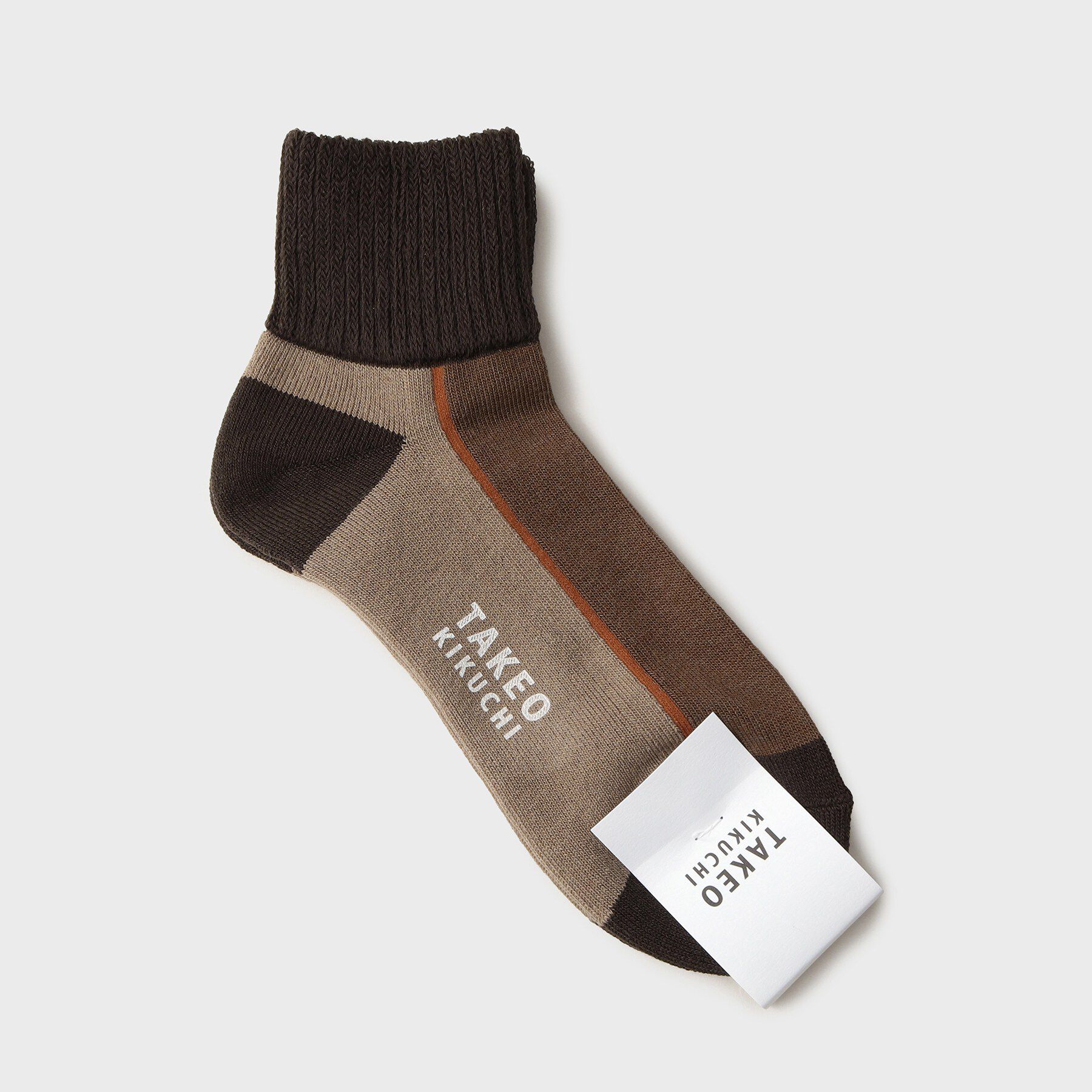 TAKEO KIKUCHI「カラーブロックショートソックス」|ソックス|トープ(554)