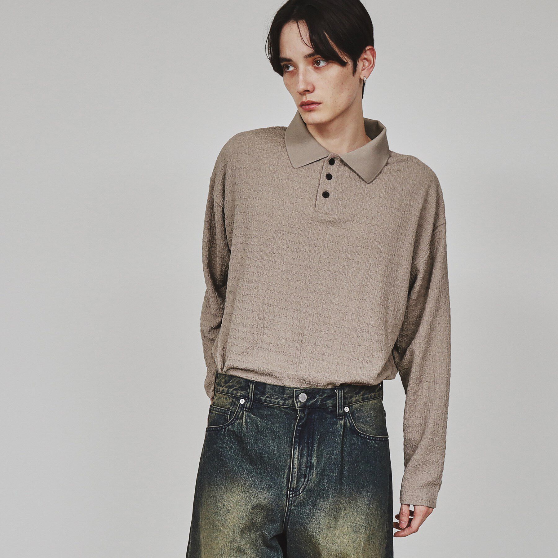 tk.TAKEO KIKUCHI「楊柳ポロシャツ」|ポロシャツ|